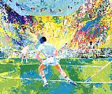 Leroy Neiman Stadium Tennis painting
